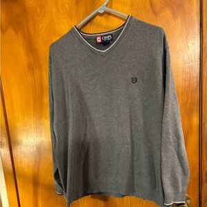 Chaps Charcoal V-Neck Men's Sweater